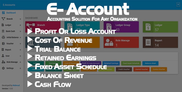 E-Account v1.0.0  Accounting Software for any Organization